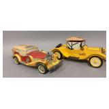 2 rare old car decanters as shown