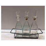 3 bottle Decanter set