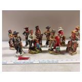 10 mini bottles of Western figures