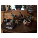 Nine duck decoys - miniature