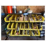 Yellow bolt bin - full