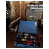Solder gun, car electrical fittings, and assortment bins