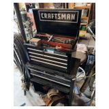 Black craftsman two section rolling tool chest with all contents
