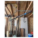 Spreader game hanger bar and meat hooks