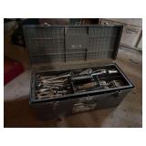 Large plastic toolbox and contents