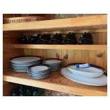 Black and gold themed China set