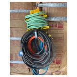 Air hose and extension cords