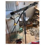 Bushnell four 20 x 60 refractor telescope with fishing net and binoculars
