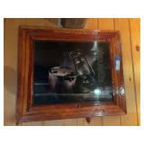 All artwork and decor on the walls in downstairs bedroom