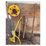 Cant hooks, sledgehammers and pick