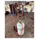 Propane weed burner set up