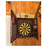 Cabin game night kit - includes kings head pub and Lodge dartboard, cribbage board, dominoes, cards
