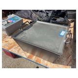 Square aluminum Dutch oven cooker with griddle lid - made in Pocatello, 16 quart. Cooks a square meal!