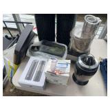 Cuisinart 14 cup food processor, Cuisinart juicer, fondue set, electric salt and pepper grinder, and slicer