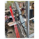 Assortment of skis and poles
