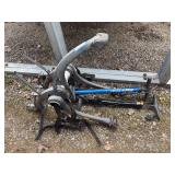 Bike rack and two air pumps