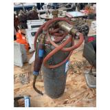 Small acetylene tank with torch head