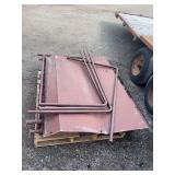Disassembled V frame style hay feeder (photo of similar style)