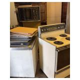 Two electric stoves and cooler, probably non working SCRAP METAL