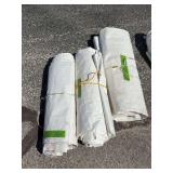 (3) 19’ x 6’ tent side tarps, 1 has windows