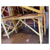 24x60x35 potting table, yellow legs