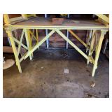 24x60x38 potting table, yellow legs