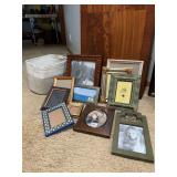 Various smaller picture frames-4x6, 5x7, 8x10 and a basket to carry them home in