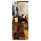Decorator lamp, over the cushion sofa table, desk box and dresser valet