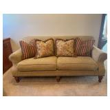 Century Furniture 82" two cushion sofa and pillows