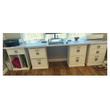 23 x 70 White work station plus 2 side pcs 23 x 23 matches next 2 units