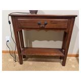 Cherry decorator table w/ drawer 8 x 28 x 28H