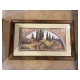 42 x 27 "Autumn in Tuscany" framed print