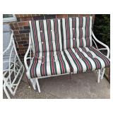 42” long metal glider bench w cushion, matches lot 5206