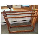 Handmade cherry quilt rack 36'
