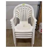 4 resin stacking chairs