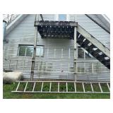 24' extension ladder and 9' homemade ladder