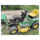 John Deere LX176 Riding mower Runs but needs battery Kawasaki 14 HP, 42' deck