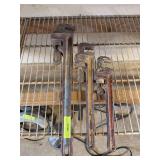 Three pipe wrenches