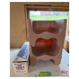 Kids booster seats and large roll of aluminum foil