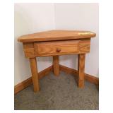 Handmade oak corner table 15' deep x 20' wide