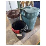 4 garbage cans