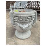 Pair of cement urns