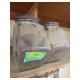 Two Hoosier/counter jars