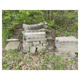 24 + concrete edgers 100 +/- small retaining wall blocks