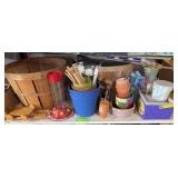 Bushel baskets, bird feeders, sidewalk chalk etc...