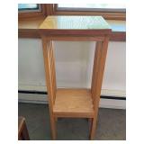 Handmade oak plant stand table 10 x 11 x 31H