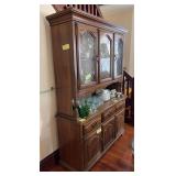 Two piece china hutch 17D x 58L x 78H NO CONTENTS