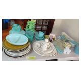 Texas-ware, Franciscan dinnerware, grease container, retro napkin holders, Poppytrail, etc