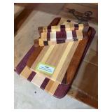 Two handmade cutting boards