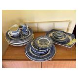 Blue and white china made in England